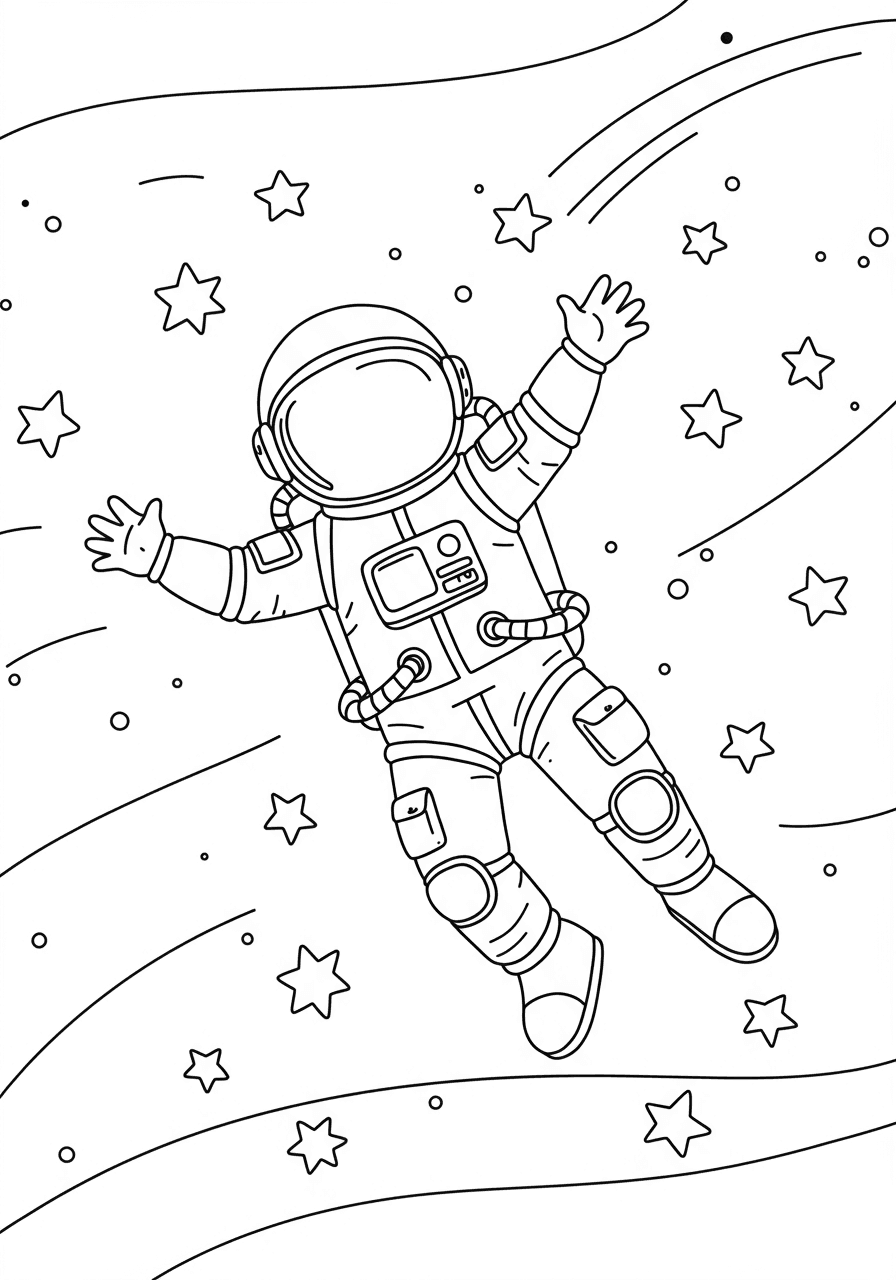 Simple astronaut floating