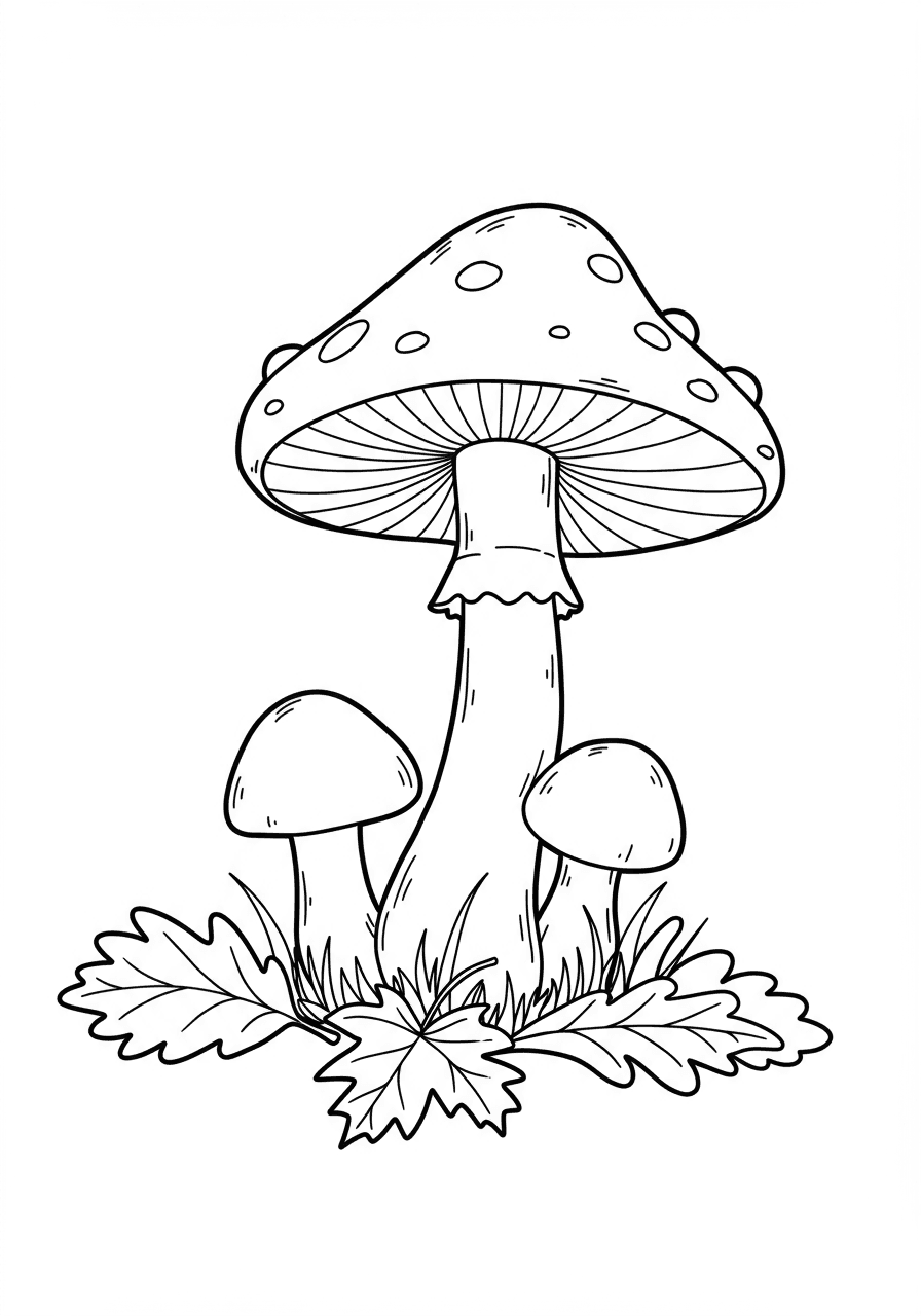 Simple autumn mushroom
