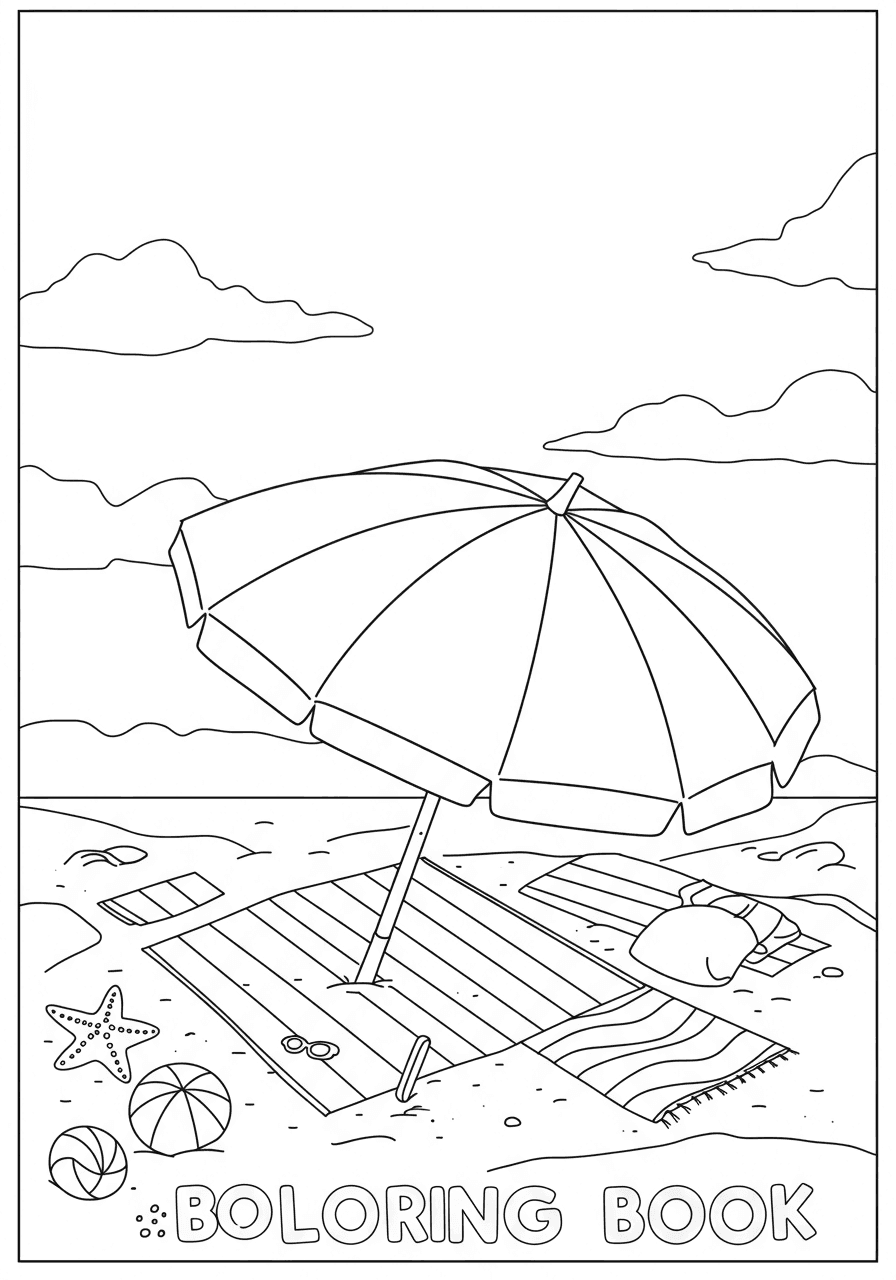 Simple beach umbrella