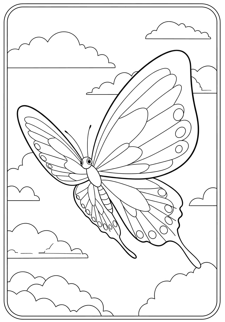 Simple butterfly flying