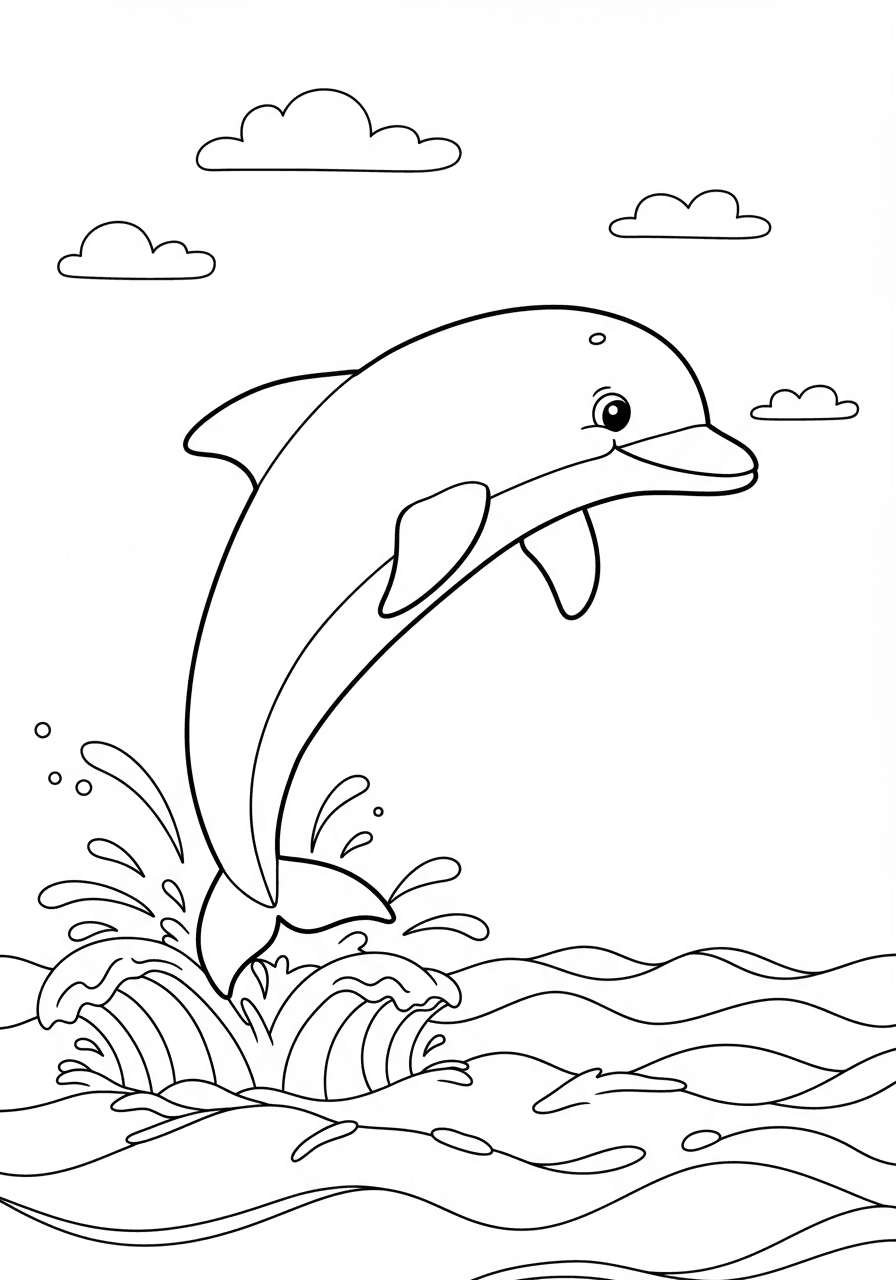 Simple dolphin jumping