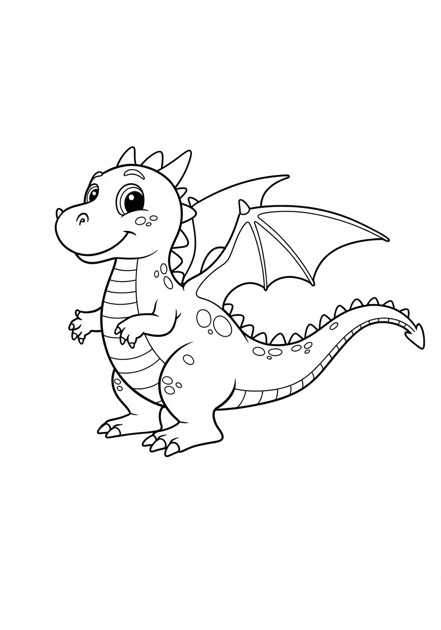 Simple dragon side view