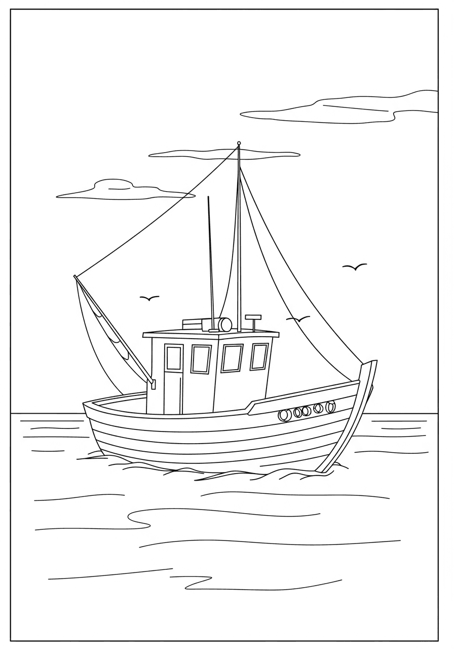 Simple fishing boat