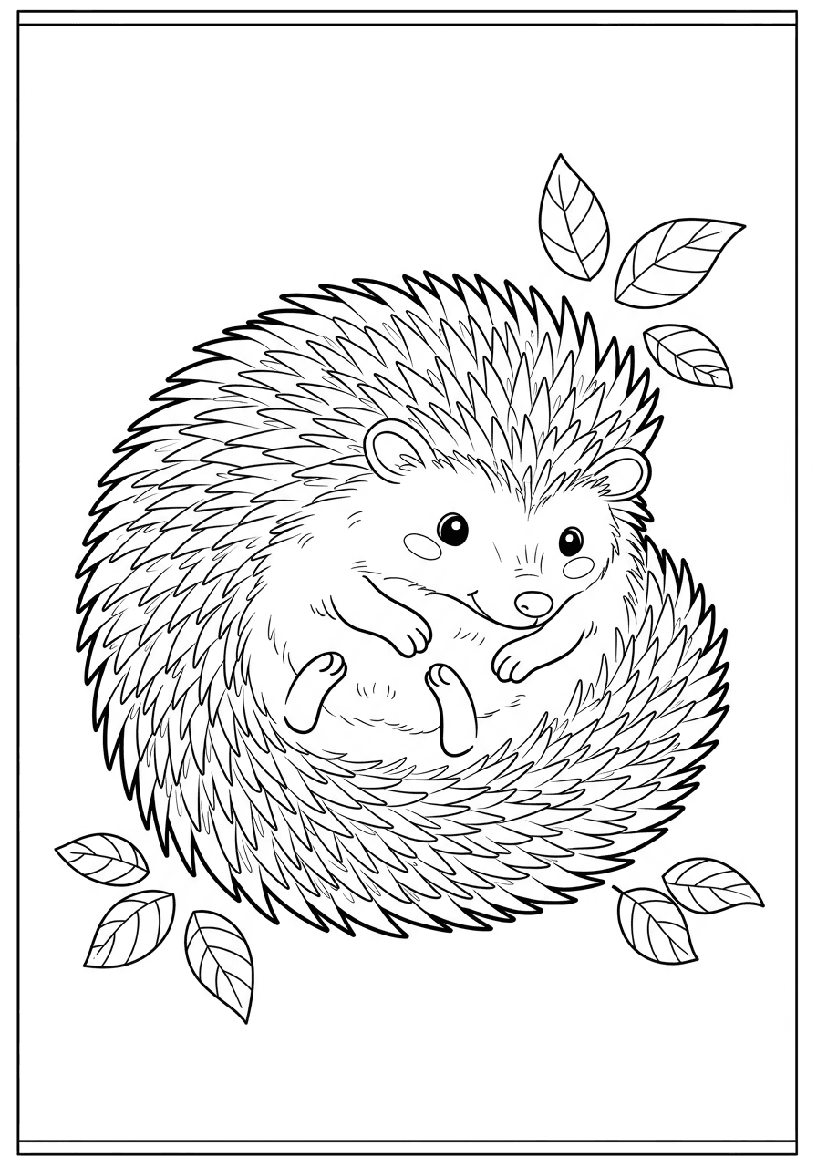 Simple hedgehog resting