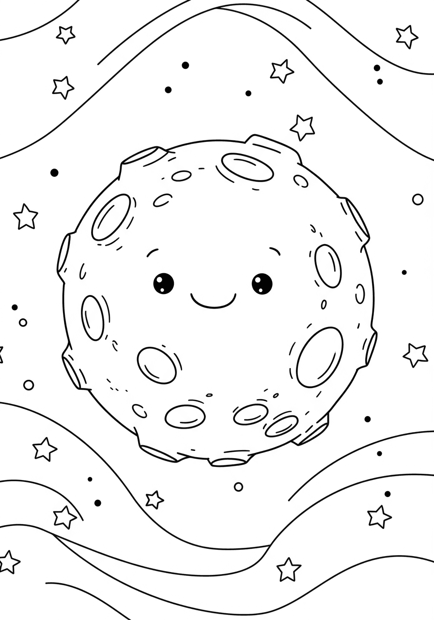 Simple moon with craters