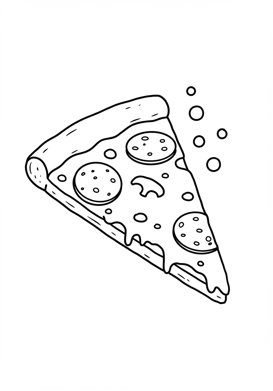 Simple pizza slice
