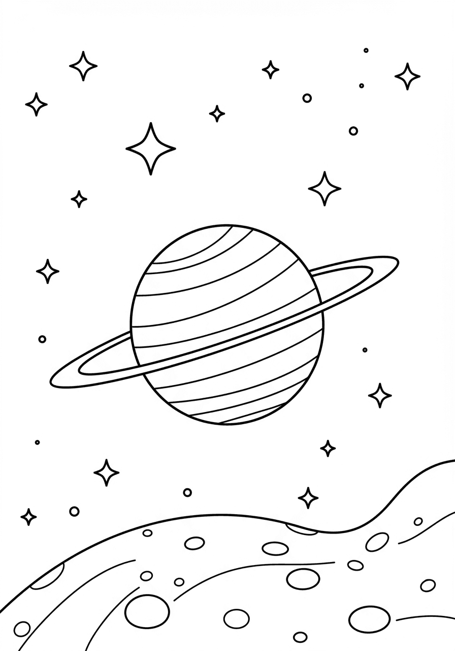 Simple ringed planet