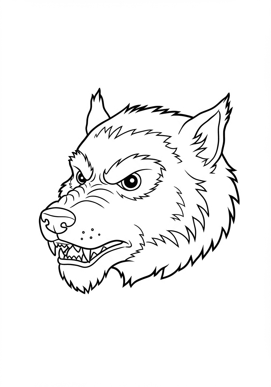Simple werewolf head