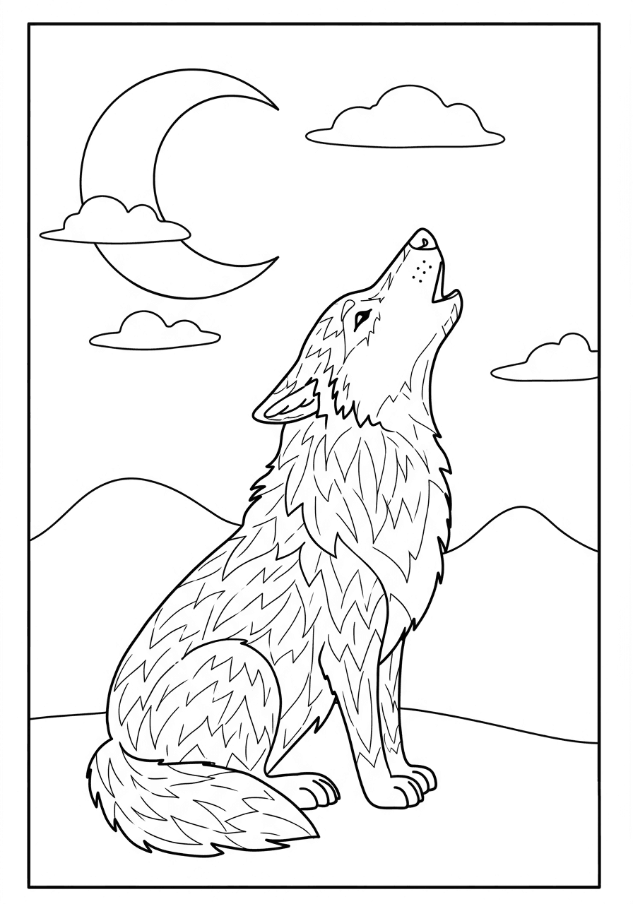 Simple wolf howling