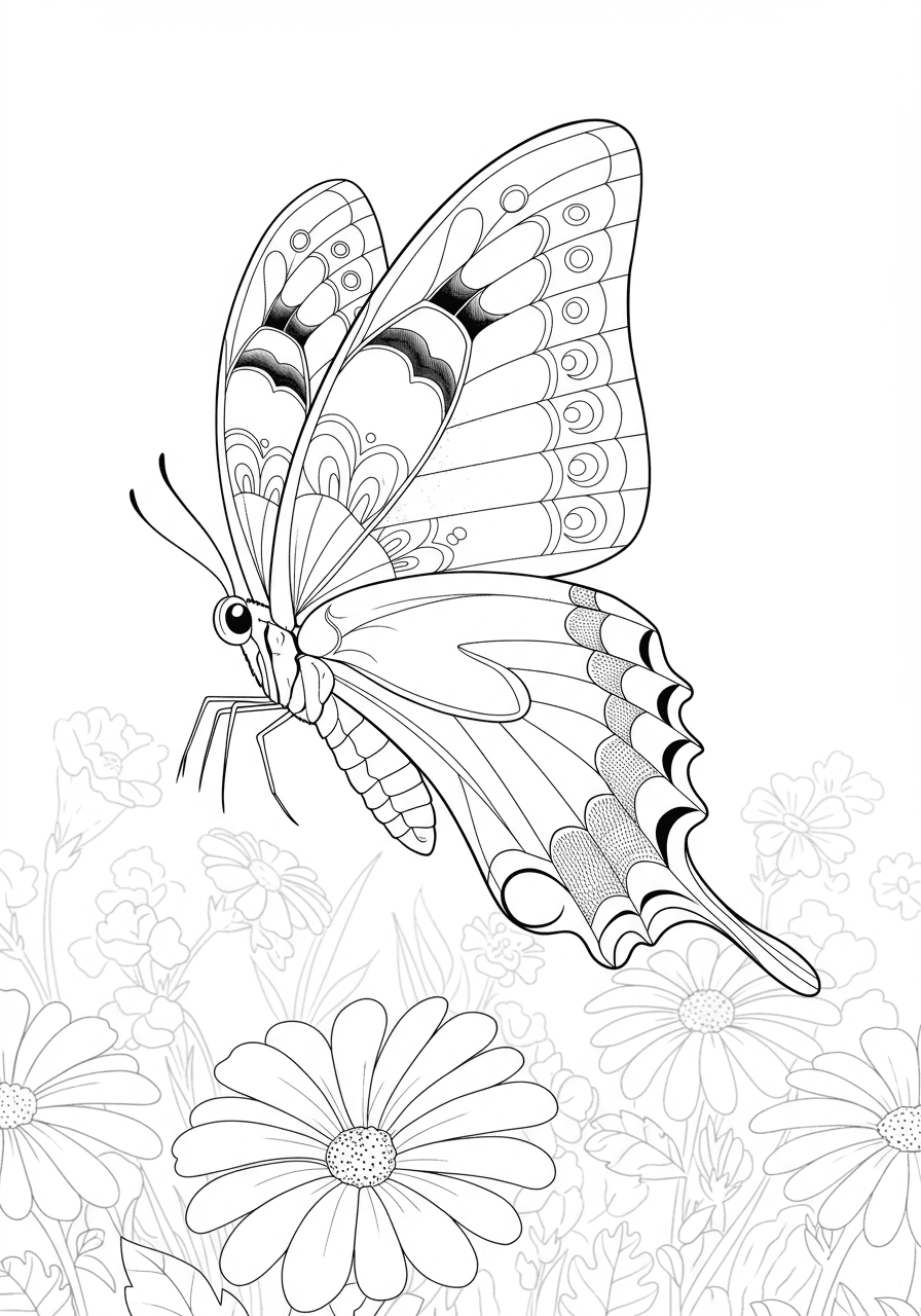 Swallowtail butterfly flying