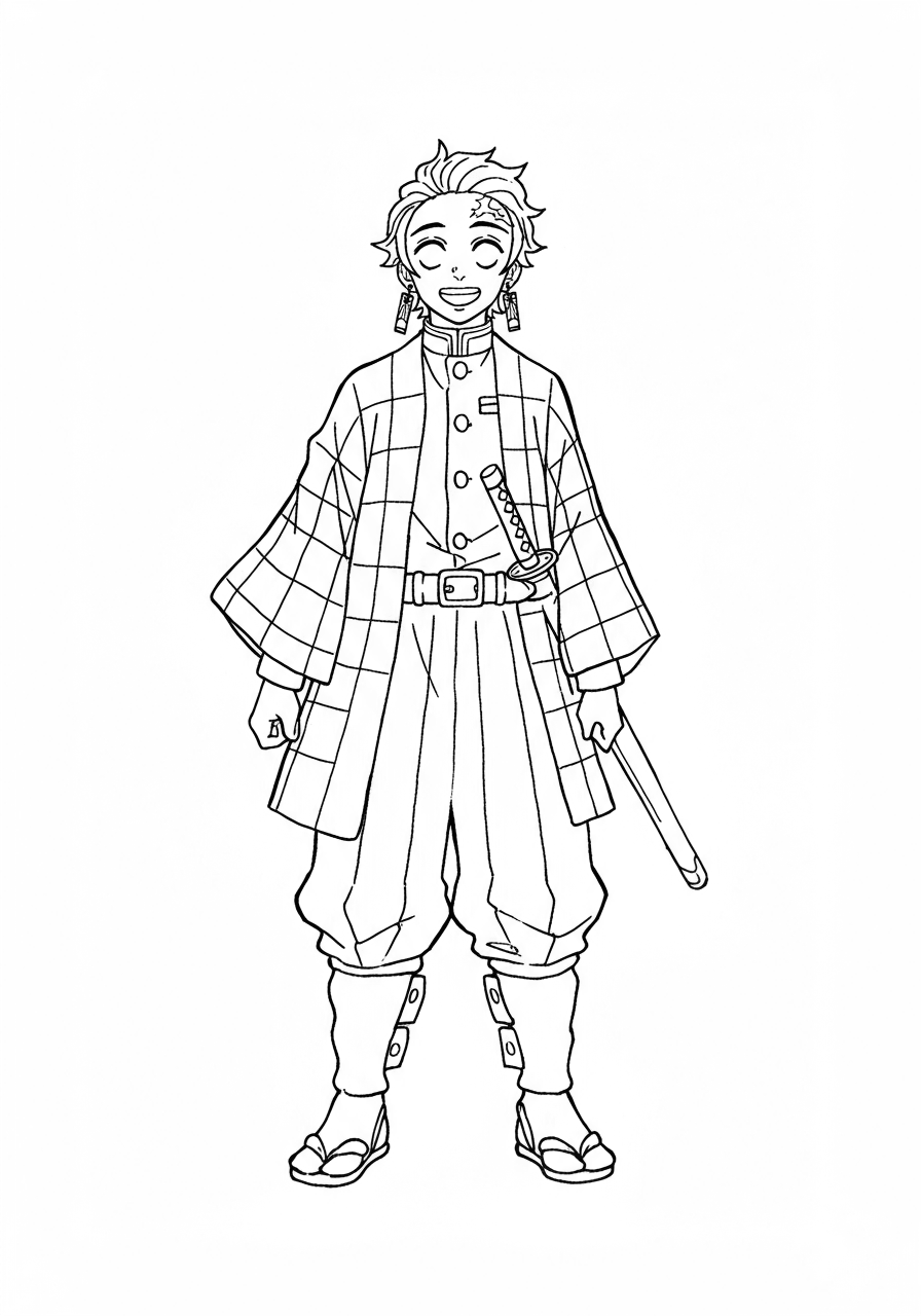 Tanjiro Kamado simple pose