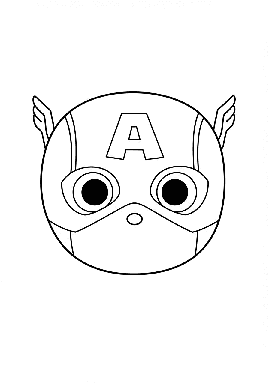 Toddler Captain America face simple