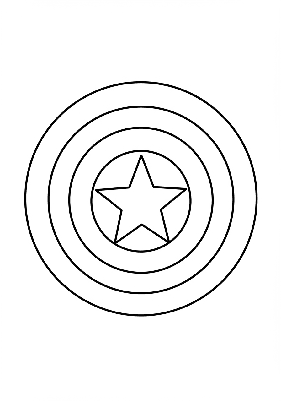 Toddler Captain America shield simple