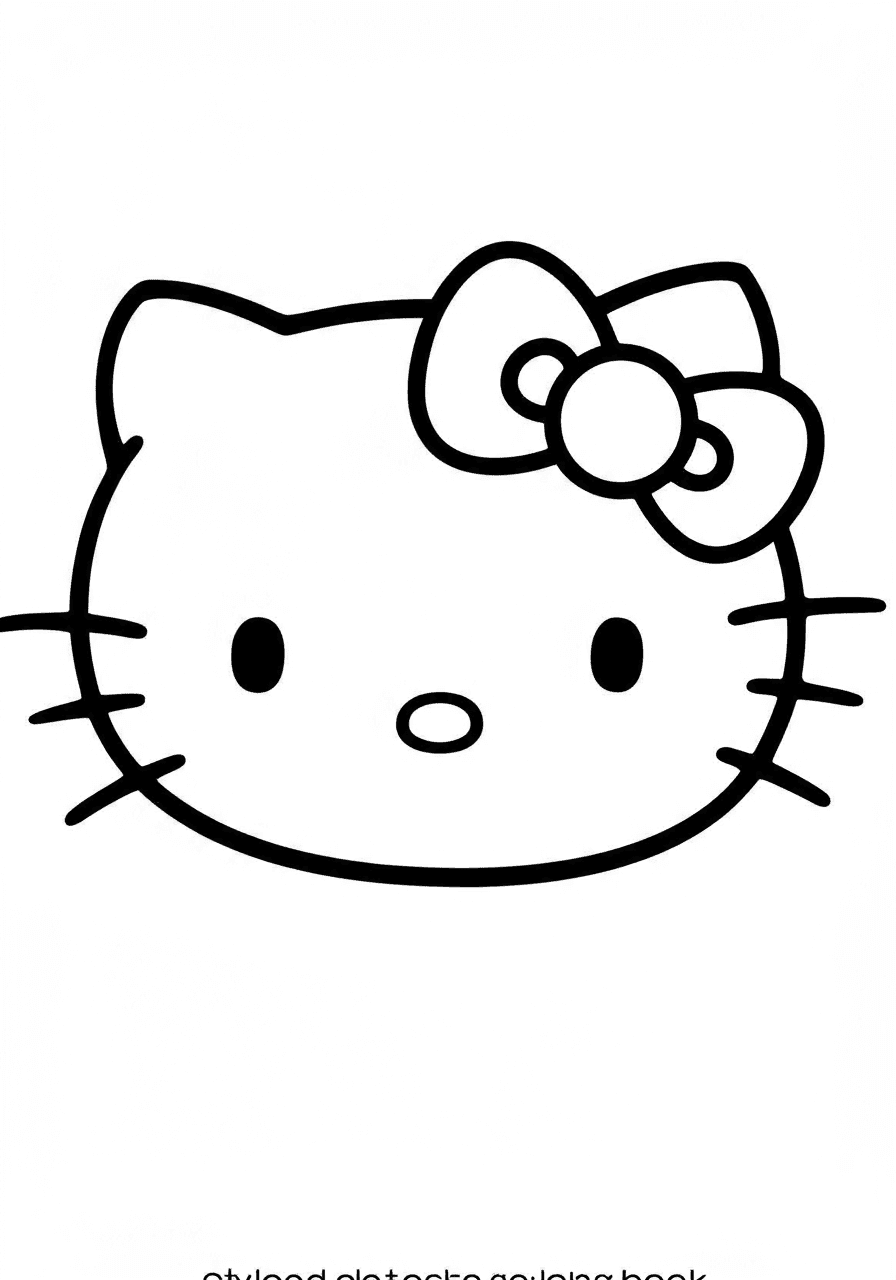 Toddler Hello Kitty face simple