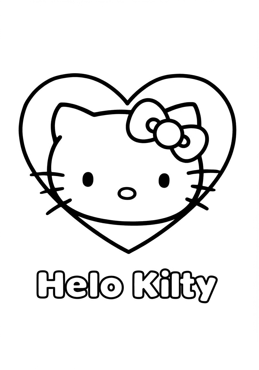 Toddler Hello Kitty heart simple