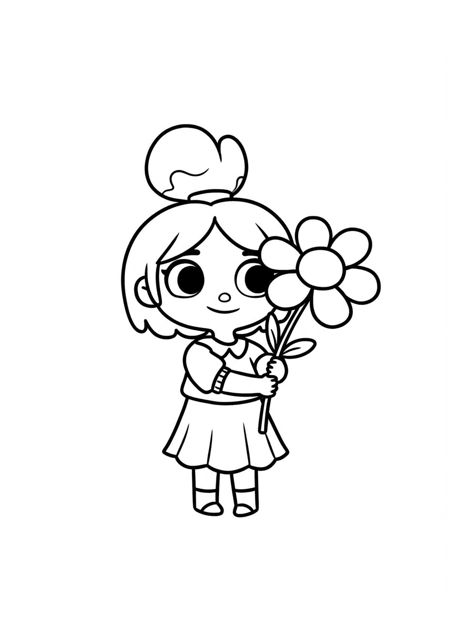 Toddler Isabela flower simple