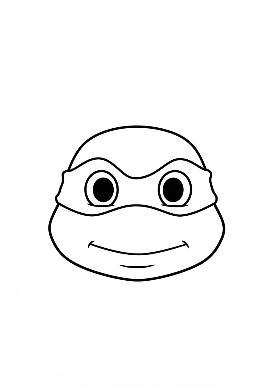 Toddler Michelangelo face simple