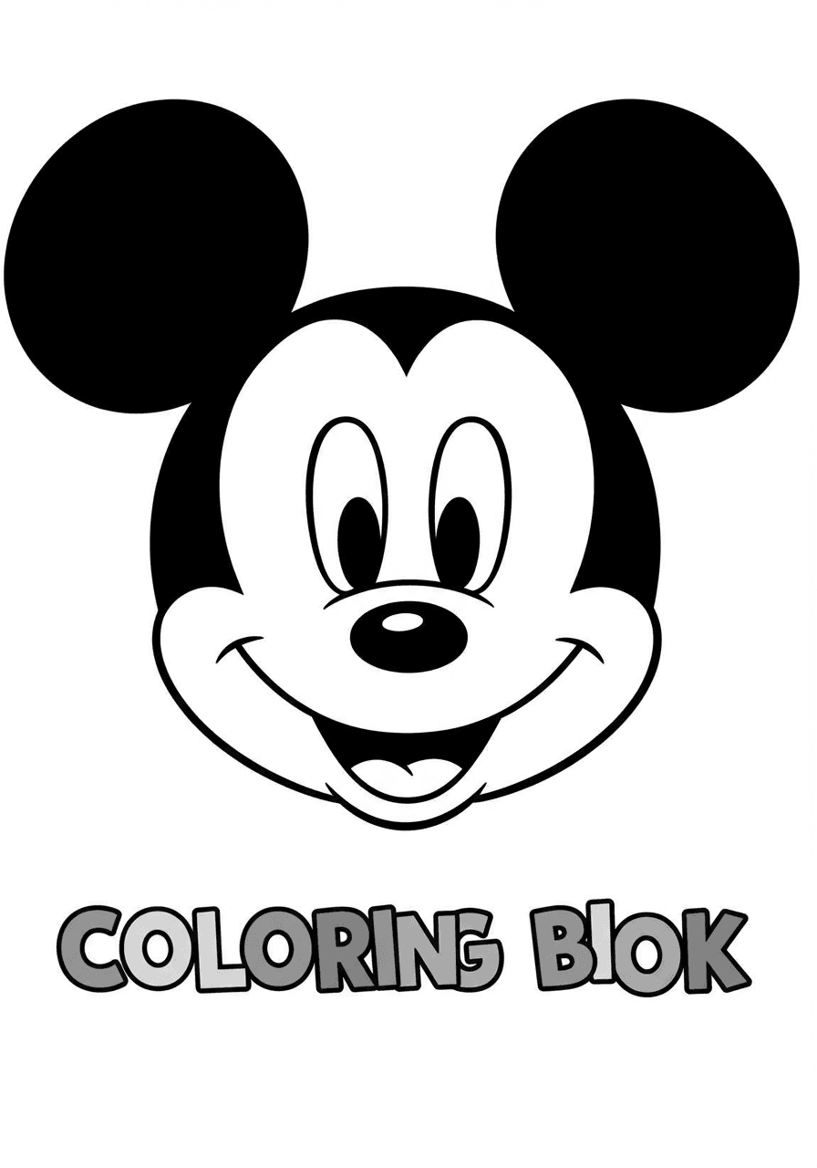 Toddler Mickey Mouse face simple