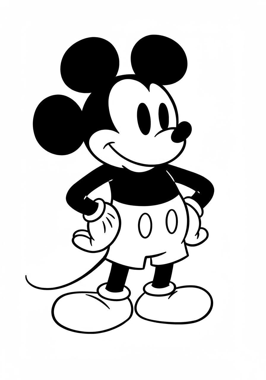 Toddler Mickey Mouse standing simple