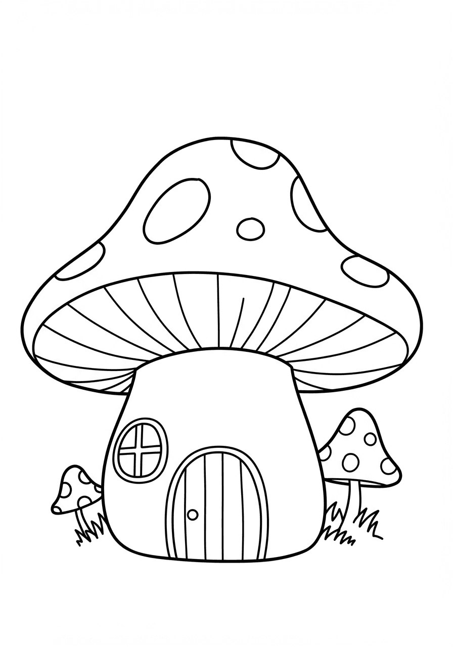 Toddler simple mushroom house