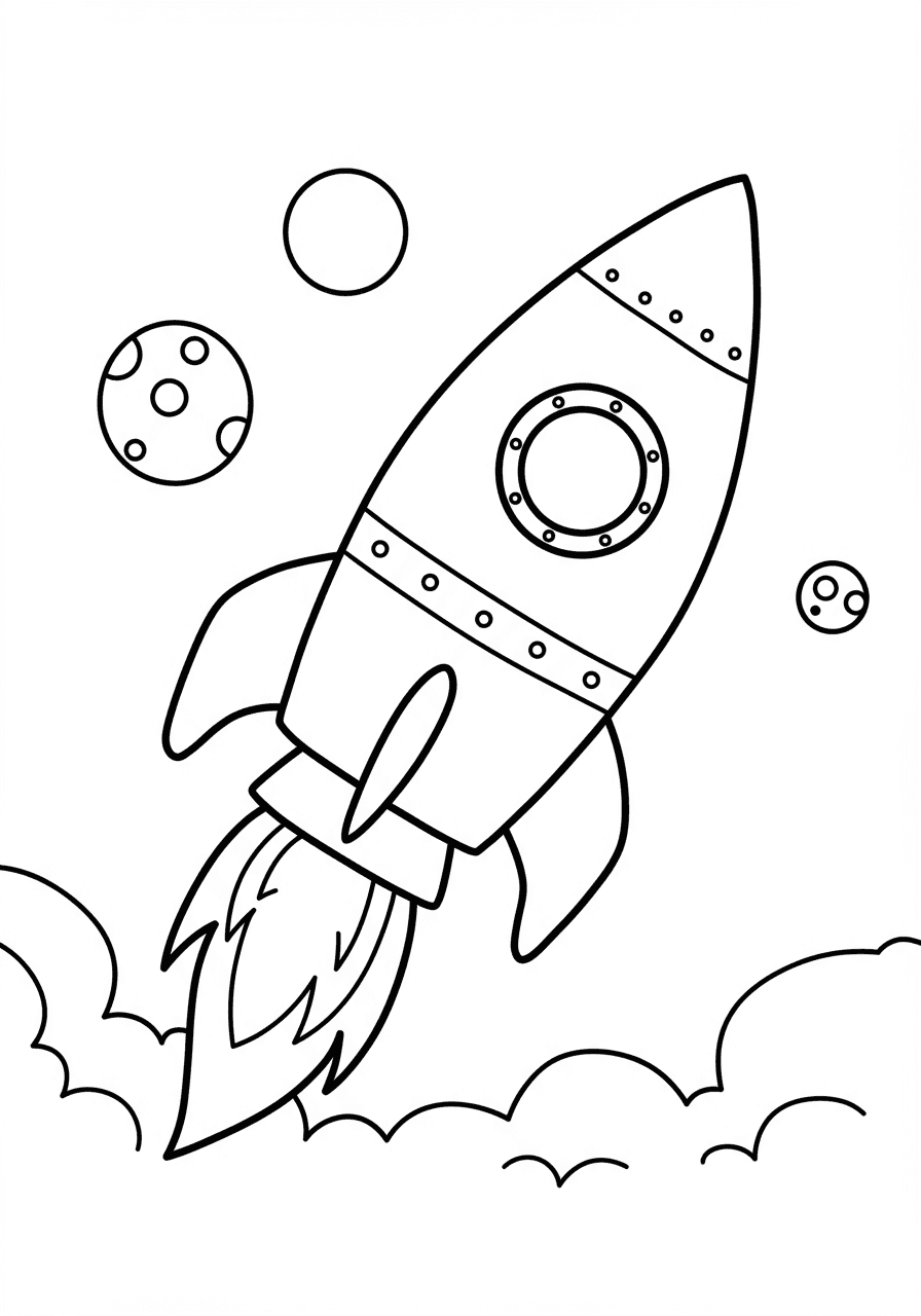 Toddler rocket ship simple