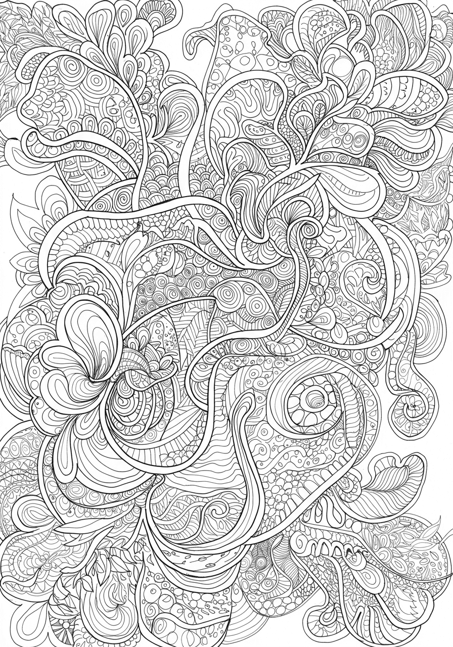 Zentangle abstract flow