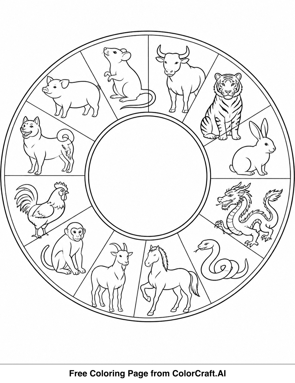 Chinese New Year coloring pages