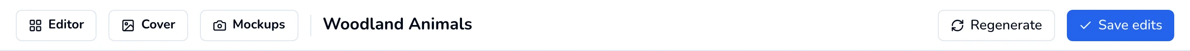 The Listing page top bar with Regenerate and Save edits buttons.