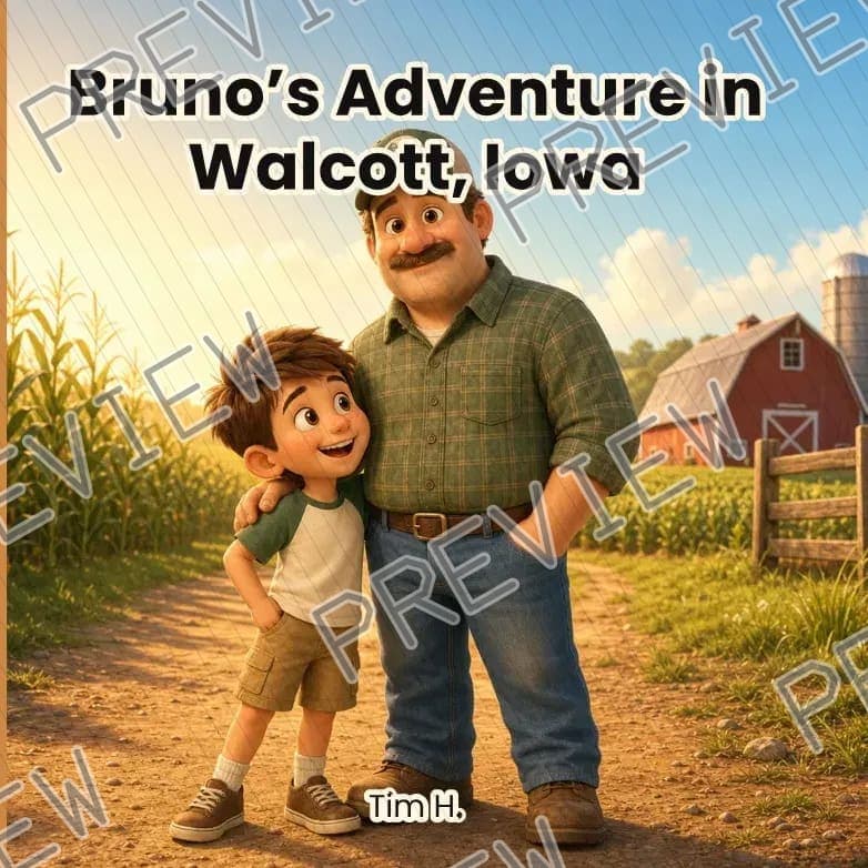 Cover of Bruno’s Adventure in Walcott, Iowa